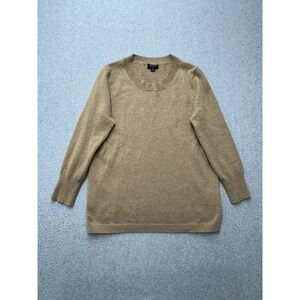 J Crew Sweater Womens Small Tan 100% Cashmere Pullover Crewneck Soft‎ Classic
